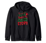 Dear Santa it's a long story Christmas sweater men women Zip Hoodie