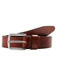 JACK & JONES Men's Jaclee Leather Belt Noos Belt, Mocha Bisque/, 85