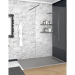 100X80 cm Receveur de douche en résine Rectangulaire avec cadre Gris Clair 100 X 80 X 6 cm