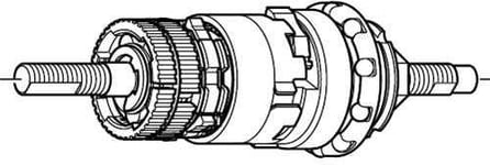 Napavaihde Shimano Nexus Inter-3 kääntölevyllä oikeapuoli