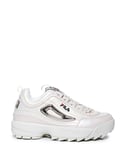 Fila Disruptor N Low Womens Beige Trainers - White Leather - Size EU 39