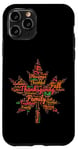 iPhone 11 Pro Thanksgiving Maple Leaf Word Cloud Turkey Day Fall Tradition Case