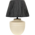 Beliani - Lampe de Chevet en Céramique Beige 44 cm avec Abat-Jour en Papier Design Tigre