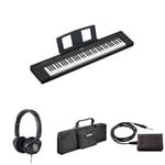 Yamaha NP-35 Piaggero Digital Keyboard with 76 Graded Soft-Touch Sensitive Keys bundled with HPH-150 Headphones, Keyboard Bag SC-KB630, and Sustain Pedal