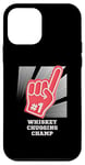 Coque pour iPhone 12 mini Champion numéro un du doigt en mousse Whiskey Chugging