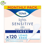 TENA Lights Long Liner, 120 Incontinence Liners ( 20 X 6 Packs) for Women