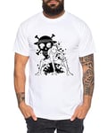 Ruffy Angry Gear Zoro One Manga T-Shirt 2 Luffy pour Homme Anime Piece, Größe2:XXX-Large, Farbe2:Blanc