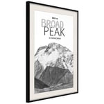 Plakat - Broad Peak - 30 x 45 cm - Sort ramme med passepartout