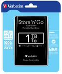 Verbatim – External hard drive, 1TB, 2.5", USB 3.0, black (53023)