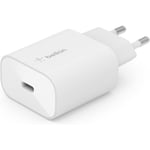 Belkin Boost Charge USB-C 25 W PD 3.0 -verkkovirtalaturi, valkoinen