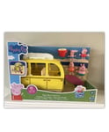 Peppa Pig Beach Campervan Playset with 4 Figures - Peppa's Adventures Yellow NEW