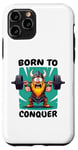 Coque pour iPhone 11 Pro Born to Conquer Viking Haltérophilie - Funny Fitness