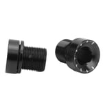 (Black)2Pcs Bike Crank Screw Spline Centre Shaft Aluminium Alloy High Stren SL