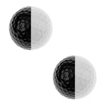 VICASKY Pratique de Golf Putting Balle 2Pcs Balles de Golf Double Couleur Balles de Golf Double Couche Entraînement Extérieur Intérieur Doux Entraînement Accessoire Balles de Golf pour La