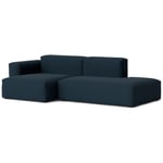 HAY-Mags Soft Low 2,5-personers Sofa Comb. 3 Venstre Divan, Steelcut Trio 796 / Sort Syning