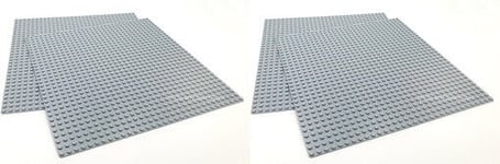 LEGO 4 x LIGHT GREY BASEPLATES Base Plate Board 32x32 Pin 10 " x 10 "  BRAND NEW