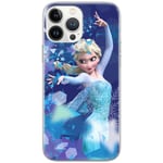 ERT GROUP mobile phone case for iPhone 13 PRO MAX original and officially licensed Disney pattern Elsa 011 Blue optimally adapted to the shape of the mobile phone, case made of TPU