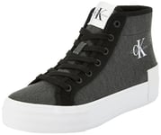 Calvin Klein Jeans Baskets Vulcanisées Femme Compensées, Multicolore (Black/Stormfront), 40