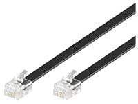 MicroConnect Modular Straight - telefonkabel - 2 m - svart