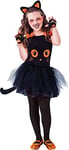 Rubies - Déguisement Tutu Chat - Déguisement pour Enfant - Noir - Taille M - 5 à 7 ans - 105 à 117cm - Tutu + Haut + 4 Mitaines + Collant - Pour Carnaval, Noël, Anniversaire, Fêtes et Halloween.