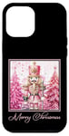 iPhone 12 Pro Max Pink Nutcracker Merry Christmas Pink Tree Holiday Xmas Case