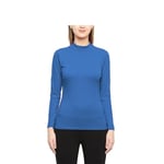 P&R DANCEWEAR LTD - New Ladies Turtle Neck Long Sleeved Stretch Plain Polo Top Womens Jumper – Casual Wear – Comfortable Fit – Light Weight – Roll Neck – T-Shirt – Winter Wear S-M Royal Blue