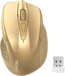 Souris sans fil Pro 2,4 G 2600 DPI 6 boutons avec nano récepteur, 24 mois d'autonomie, 5 niveaux DPI réglables pour PC, ordinateur portable, iMac, MacBook, Microsoft Pro, Office Home