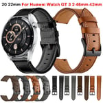 20 22MM Rannekoru Nahkaranneke Huawei Watch GT 3 2 GT3 GT2 Pro 46mm 42mm Honor Magic Smart Watch Ranneke Ranneke Nahka Harmaa Nahka Harmaa Leather ...