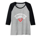 Womens The American Dream Daughter Raglan Baseball Tee