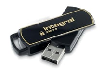 Integral 8GB Crypto-197 256-Bit Hardware Encrypted 3.0 USB Secure Flash Memory Drive - Certified to FIPS 197, Brute-Force Password Attack Protection & Rugged Double-layer Waterproof Design