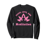 Meditation and Yoga New Age Lotus Flower Trendy Retro Pink Sweatshirt