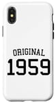 Coque pour iPhone X/XS Original 1959, 65 ans hommes femmes 65e anniversaire