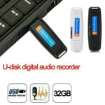 Mini Usb Digital Pen Audio Voice Recorder Flash Drive U-disk D White Without Memory