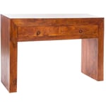 Pegane - Console / Table console en bois massif et acacia coloris marron - Longueur 110 x Profondeur 35 x Hauteur 75 cm