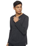 Nike M NK Breathe Run LS T-Shirt à Manches Longues Homme, Black/Black/(Reflective Silv), FR : M (Taille Fabricant : M)