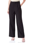 Vero Moda Vmzelda HR Pantalon Large, Noir, 36 W/32 L Femme