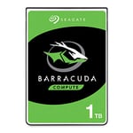 Seagate BarraCuda, 1 To, disque dur interne, 2,5 pouces, SATA 6 Gbit/s, 5 400 tr/min, 128 Mo de cache, pour PC et ordinateur portable, FFP (ST1000LM048)