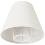 Mini abat-jour Impero avec douille E27 pour lampe de table ou applique murale Toile blanc - Toile blanc