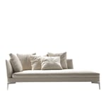 Flexform - Feel Good Ten Chaise Longue, Läder Kat. Pelle De Luxe - 500 - Divaner & Schäslonger - Antonio Citterio - Vit