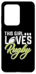 Coque pour Galaxy S20 Ultra Cette fille aime les sports de rugby Quanco Sports Athlète