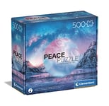 Clementoni - 35116 - Peace Puzzle - Light Blue - Puzzle Adulte 500 pièces, Puzzle paysages, Puzzle Relaxant, Divertissement pour Adultes - fabriqué en Italie