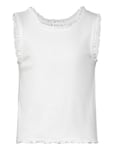 Mango Ribbed Strap T-Shirt Vit