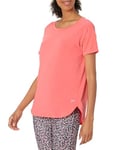 Amazon Essentials Women's Studio Relaxed-Fit Lightweight Crew Neck T-Shirt (Available in Plus Size), Bright Pink, L