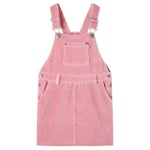 Robe Salopette Pour Enfants Velours Côtelé Rose Clair 104