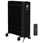 Hengda - Radiateur à huile 2500W Chauffage électrique Radiateur électrique économe en énergie avec écran WiFi App & télécommande écran tactile - Noir