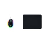 Razer Basilisk V3 - Wired Customisable Gaming Mouse Black & Gigantus V2 Medium - Soft Medium Gaming Mouse Mat for Speed and Control (Non-Slip Rubber, Textured Micro-Weave Cloth, 36 x 27 x 0.3cm) Black