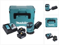 Makita DBO 180 RTJ akkukäyttöinen eksentrinen hiomakone 18 V 125 mm + 2 x akku 5,0 Ah + laturi + Makpac