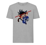 T-Shirt Homme Col Rond Dragon Ball Goku Blue Manga Dbz Anime Japon