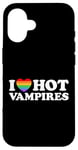 Coque pour iPhone 16 J'aime Hot Vampire Funny Vampiric Blood Book Gay Fan Pride