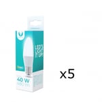 LED-lamppu E27, 6W, 3000K 5-pack, lämmin valkoinen